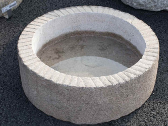Kamenná nádržka na vodu 60 cm - šedá žula