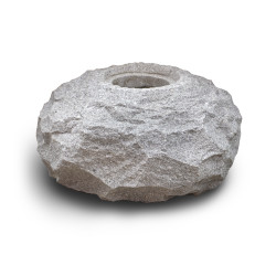 Hrubě tesaná kamenná nádržka pr. 45 cm - žula
