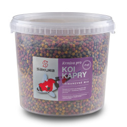 Tříbarevné krmivo - 6 mm kbelík 5 l (1900 g) krmivo pro koi