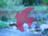 Ochranné samolepky před nárazy do skla - ptačí siluety červené s průhlednými pru
