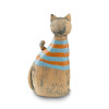 Keramická kočka s oranžovými pruhy