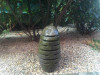 Kamenná lampa s výřezy 40 cm